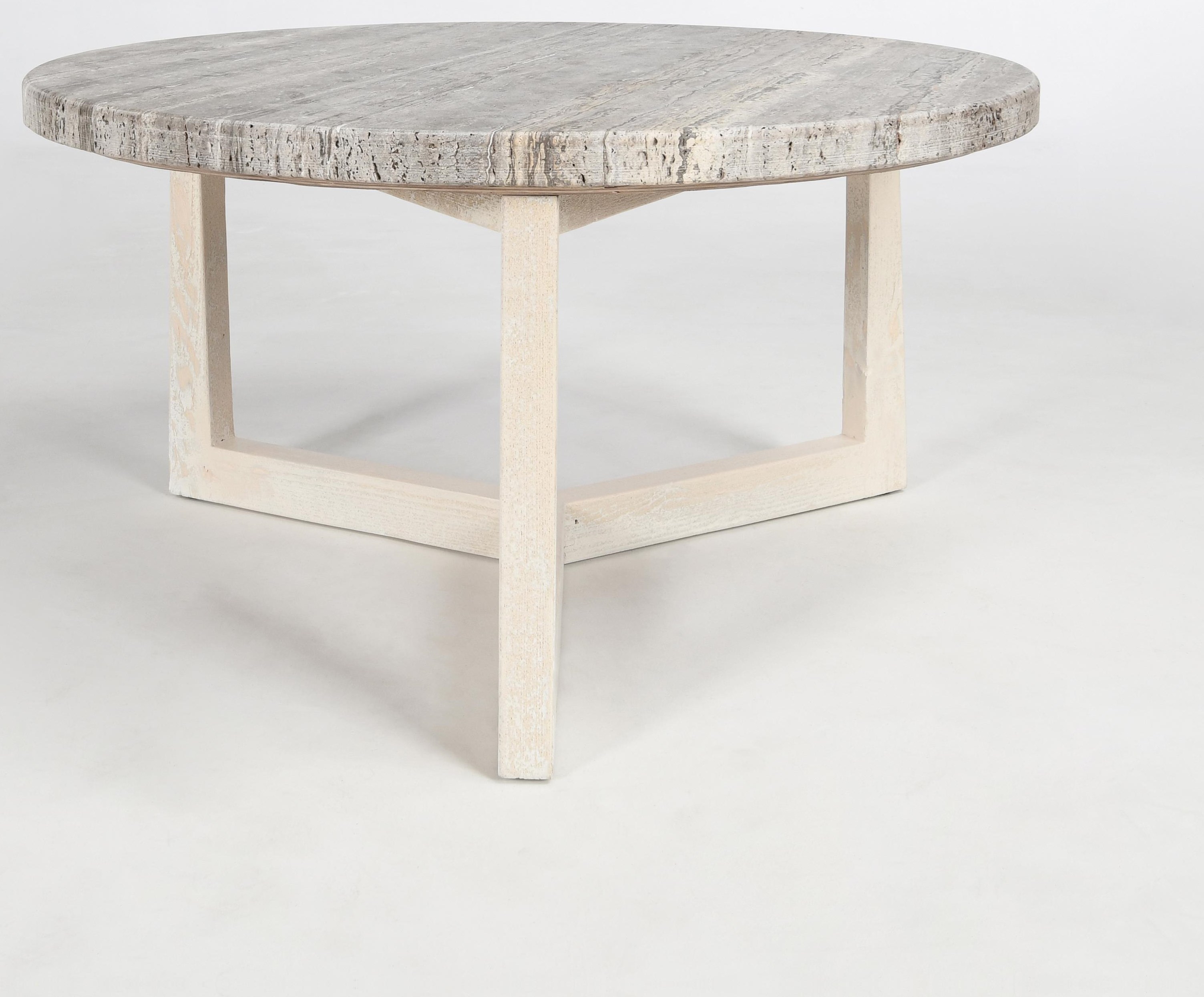 Granite round store coffee table